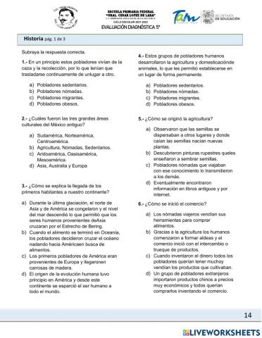 Evaluación diagnóstica