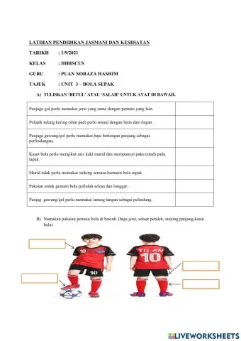 Unit 3 - bola sepak