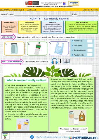 Learning Experience 6 - Activity 1 - A1