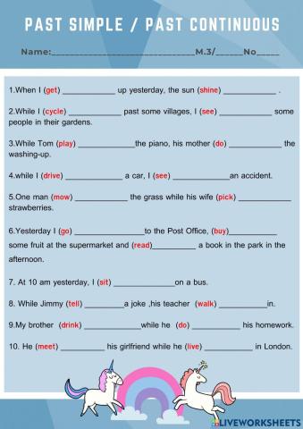 Past simple vs past continuous