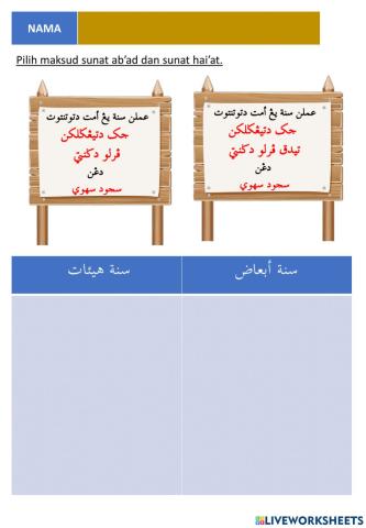 Sunnah ab'ad tahun 3