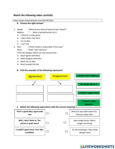 Agreement and disagreement