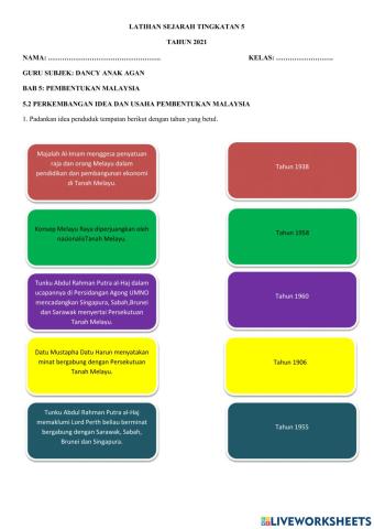 Sejarah tingkatan 5 bab 5 pembentukan malaysia