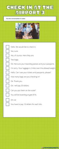 At the airport conversation