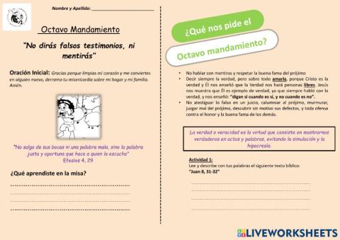 Tema 14: Octavo Mandamiento