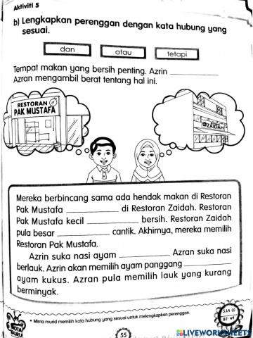Kata hubung - tahun 1 ms 55