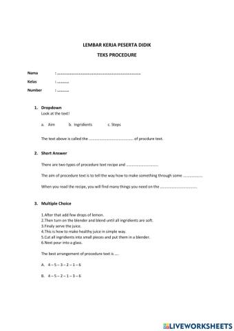 Teks Procedure