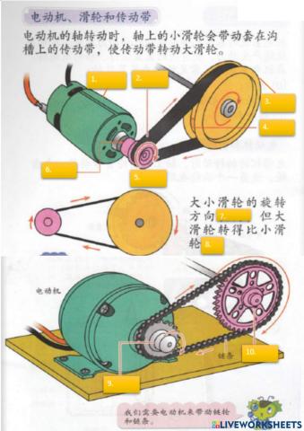 六年级设计与工艺（电动机、滑轮和传动带）