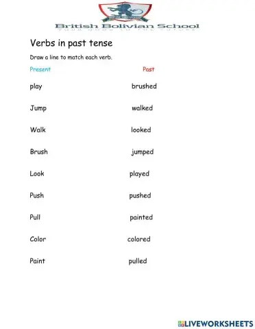Verbs in past tense