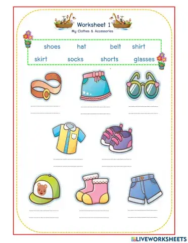 ใบงานคำศัพท์ภาษาอังกฤษ ป.2