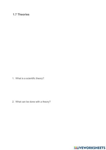 1.7 Theories