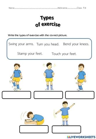 Types of exercise