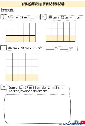 Tambah Panjang Tahun 3