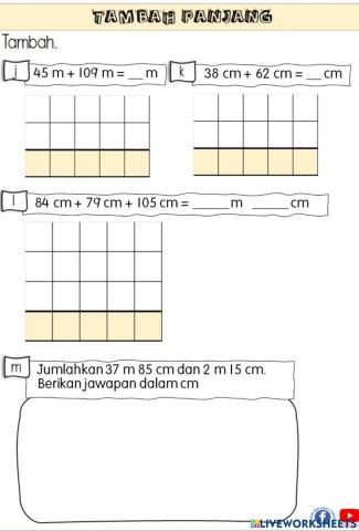 Tambah Panjang Tahun 3