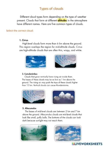 Types of clouds