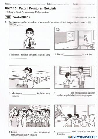 Unit 15 PATUHI PERATURAN SEKOLAH