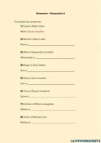 Grammar - Possessive 'S