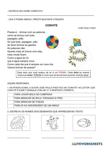 Poema Convite