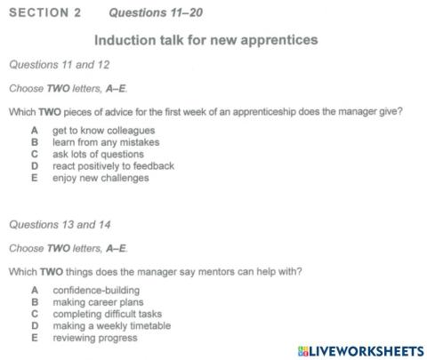 Listening - cam14 - test1 - section2.1