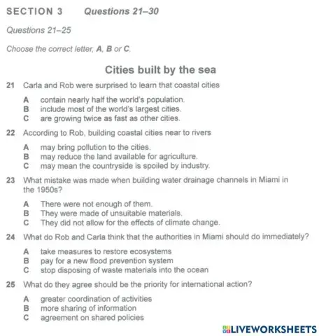 Listening - cam14 - test1 - section3.1