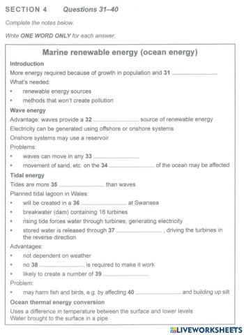 Listening - cam14 - test1 - section4