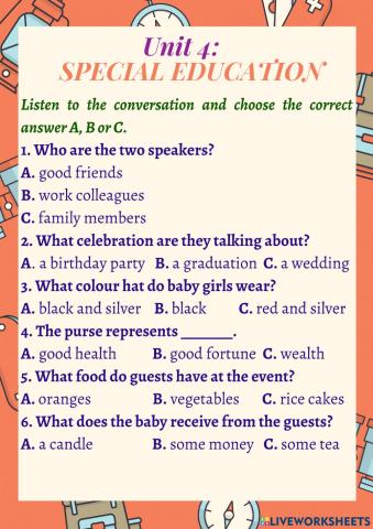 Grade10 - UNIT 4 - LISTENING IETLS