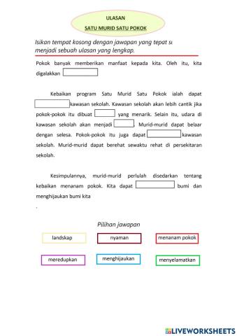 Satu murid satu pokok