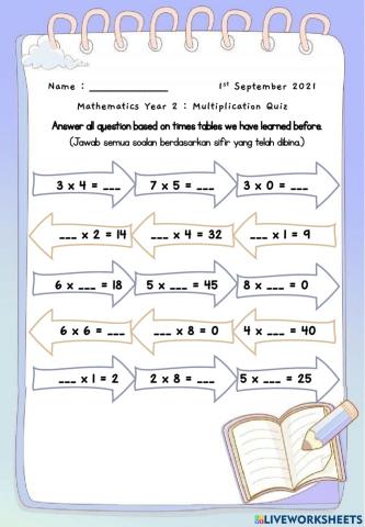 Multiplication Quiz