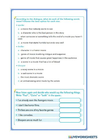 Talking about movies