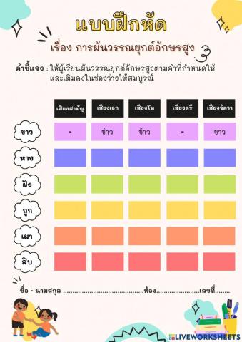 การผันวรรณยุกต์อักษรสูง