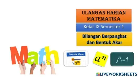Tes Bilangan Berrpangkat dan Bentuk Akar 1