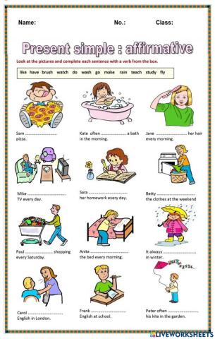 Present Simple: affirmative