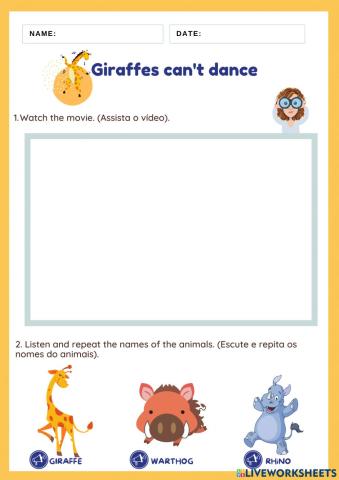 Giraffes can't dance book