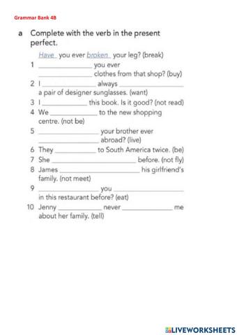 Present Perfect & Past Simple