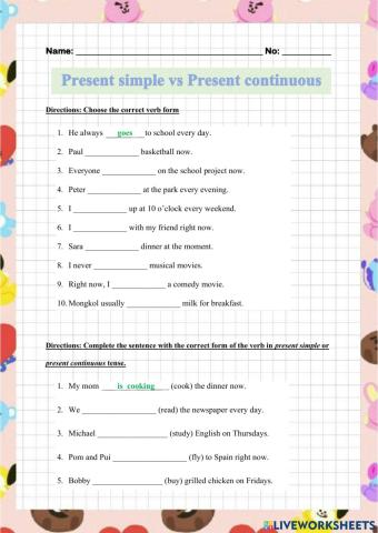 Present simple vs Present continuous