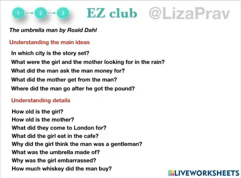 EZ Readers the umbrella man ideas