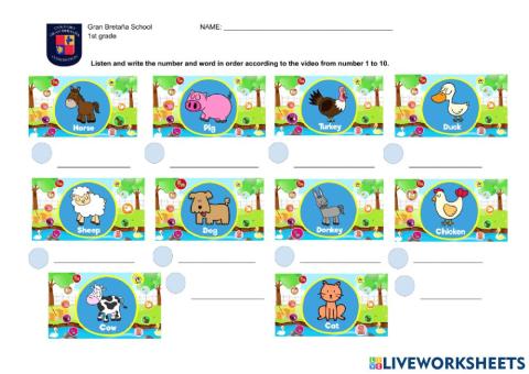 Animals from the farm