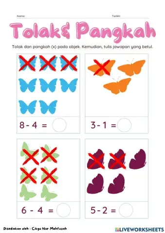 Operasi Tolak Tanpa Mengumpul Semula Bahagian 2