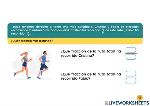 Comparación de fracciones