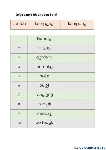 Bahasa Melayu Tahun 1
