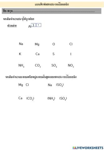 การเกิดสารประกอบไอออนิก