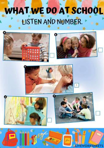 What we do at school