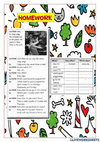 Phrases of frecuency