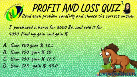 Profit and loss