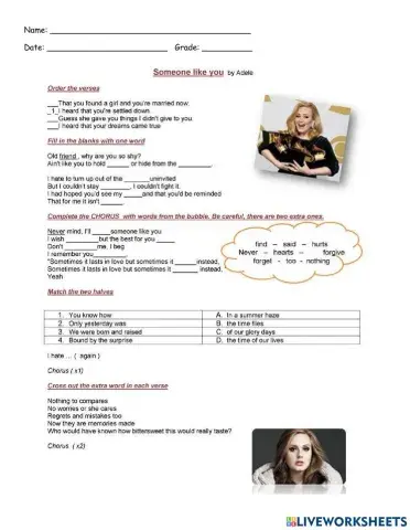 Someone like you - by Adele