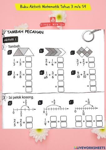 Tambah Pecahan (Matematik Tahun 3)