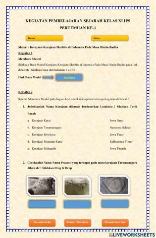 Lembar Kerja Digital Sejarah Peminatan XI IPS