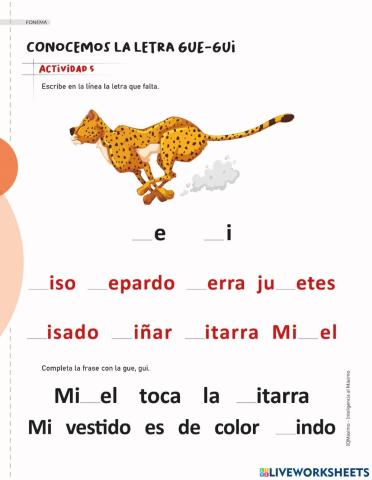 Actividad 5 letra gue-gui