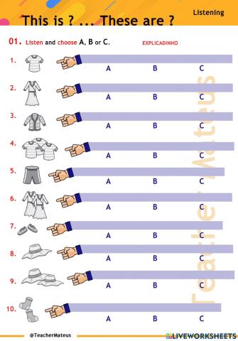 FF 1 - Unit 07 - This is These are - Listening