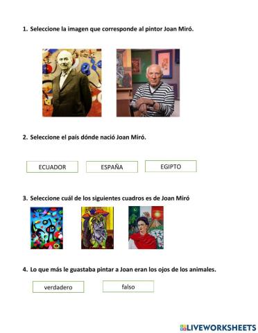 Datos sobre Joan Miró